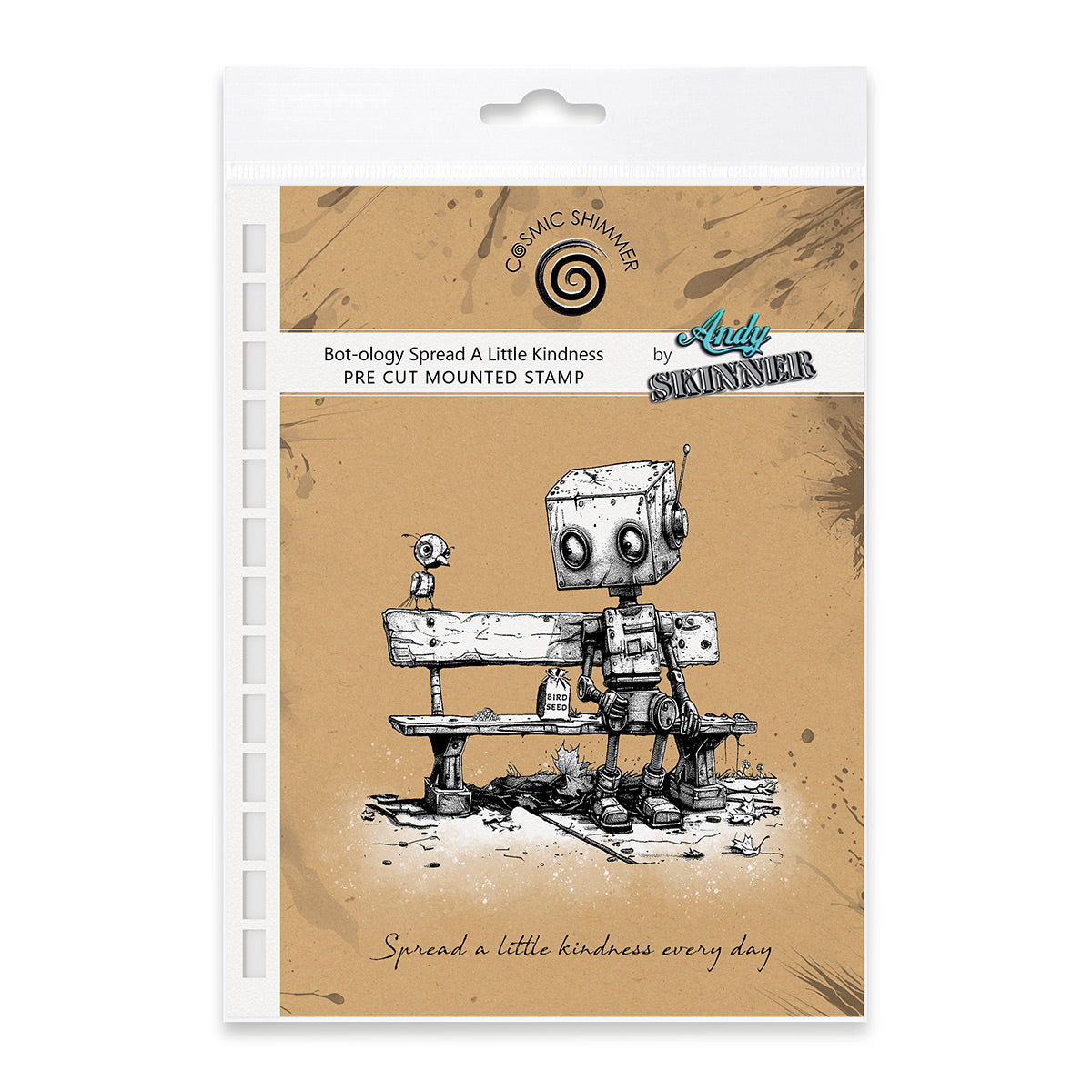 Bot-ology Spread A Little Kindness Pre Cut Rubber Stamp Set by Andy Skinner