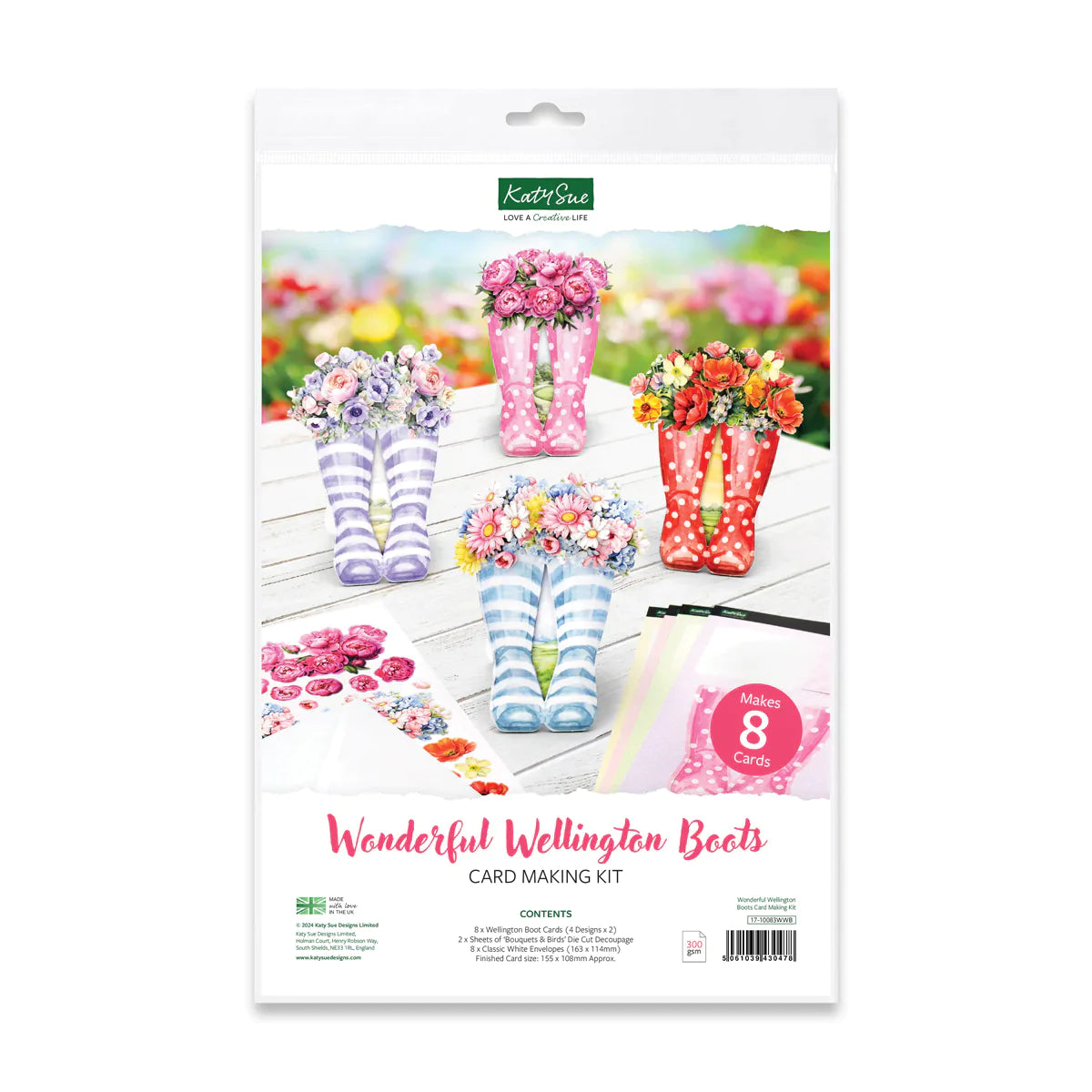 Wonderful Wellington Boots, Card Making Kit