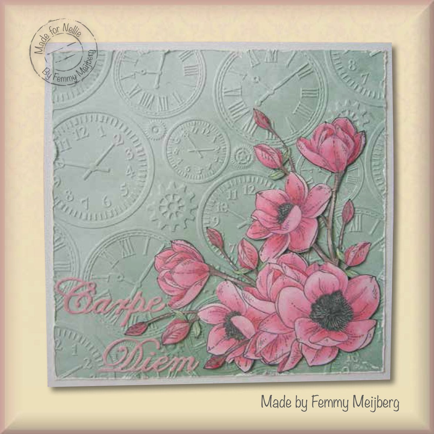 Nellie's Choice 3D Embossing Folder - Time