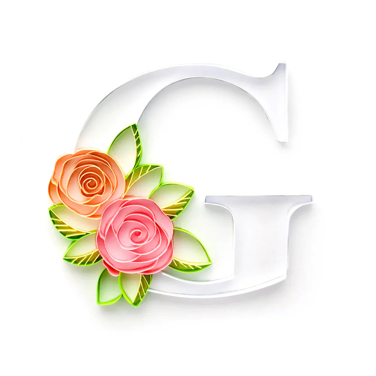 Floral Alphabet Collection Paper Quilling Template Pad
