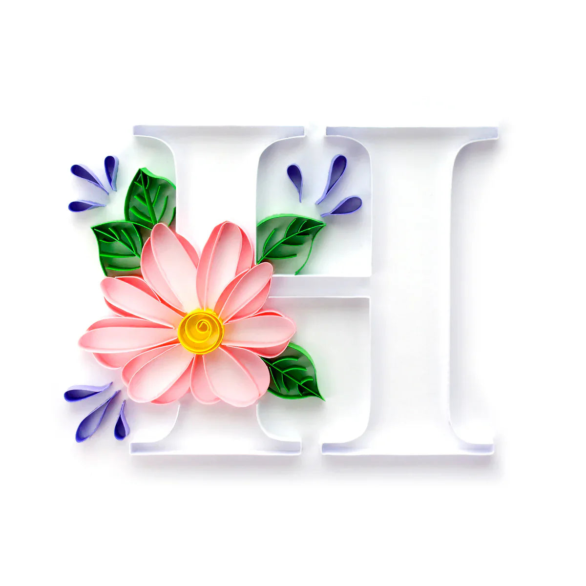 Floral Alphabet Collection Paper Quilling Template Pad