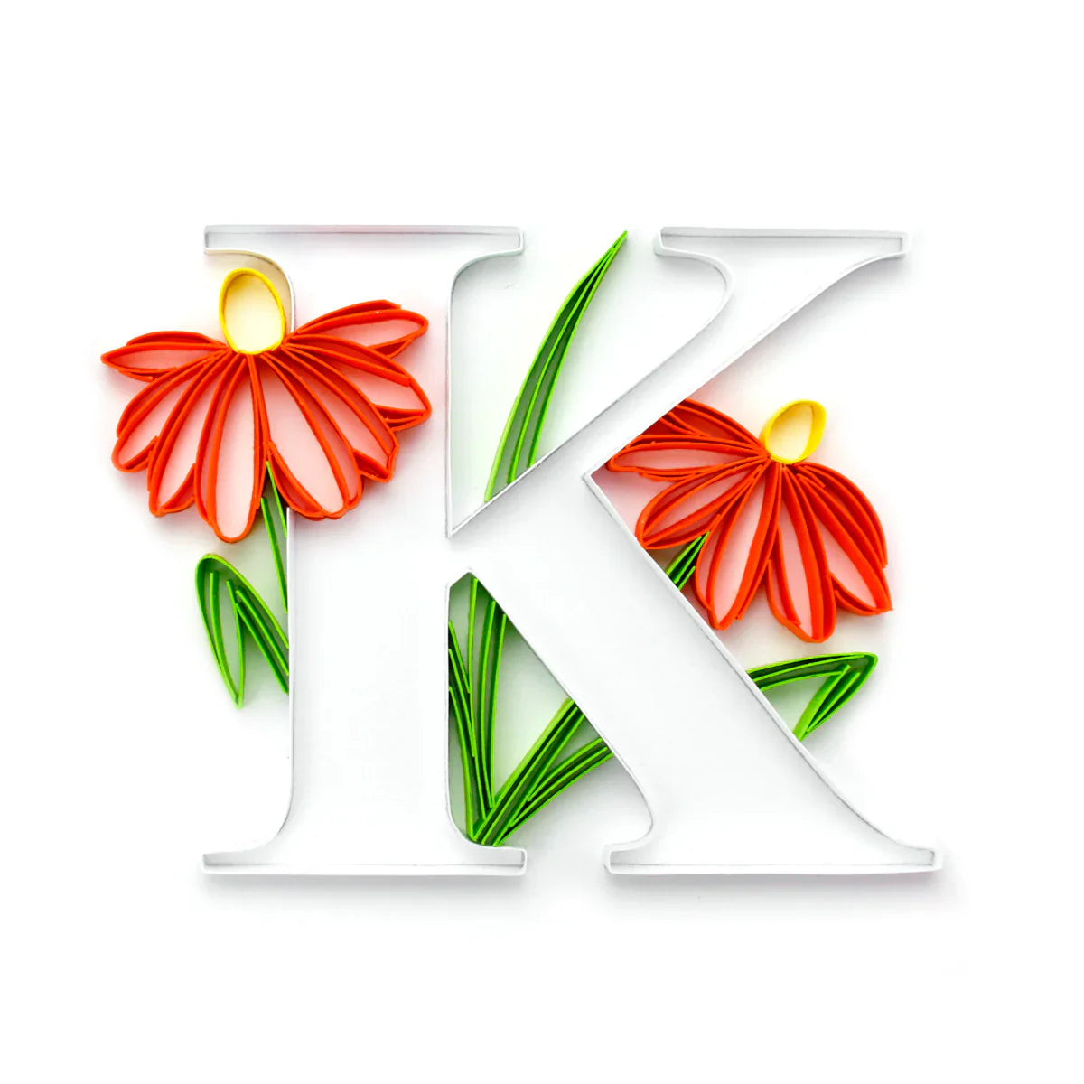 Floral Alphabet Collection Paper Quilling Template Pad