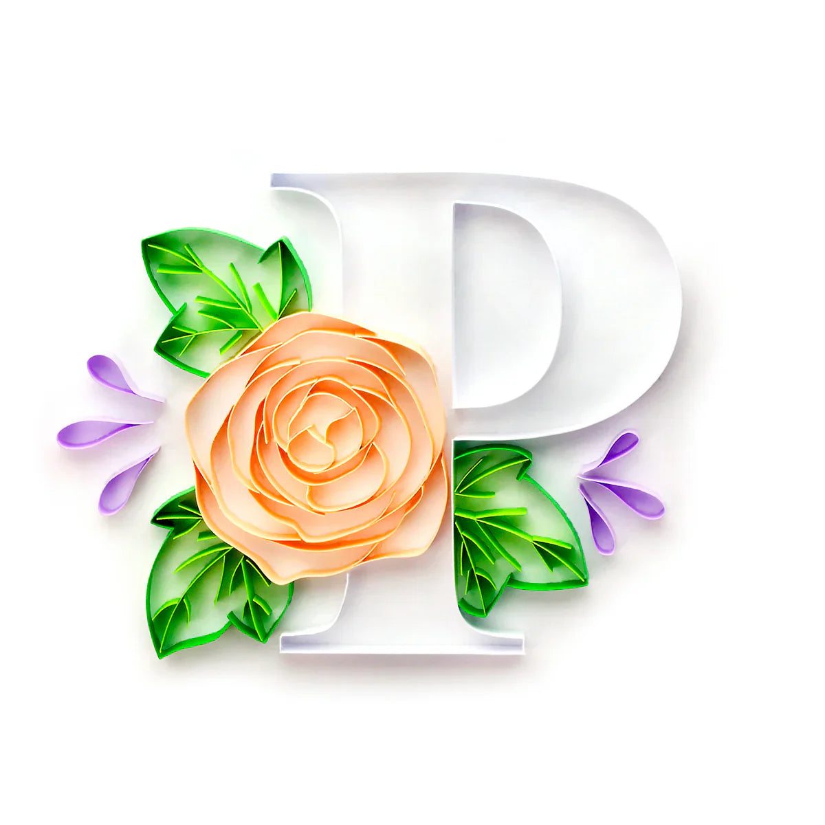 Floral Alphabet Collection Paper Quilling Template Pad