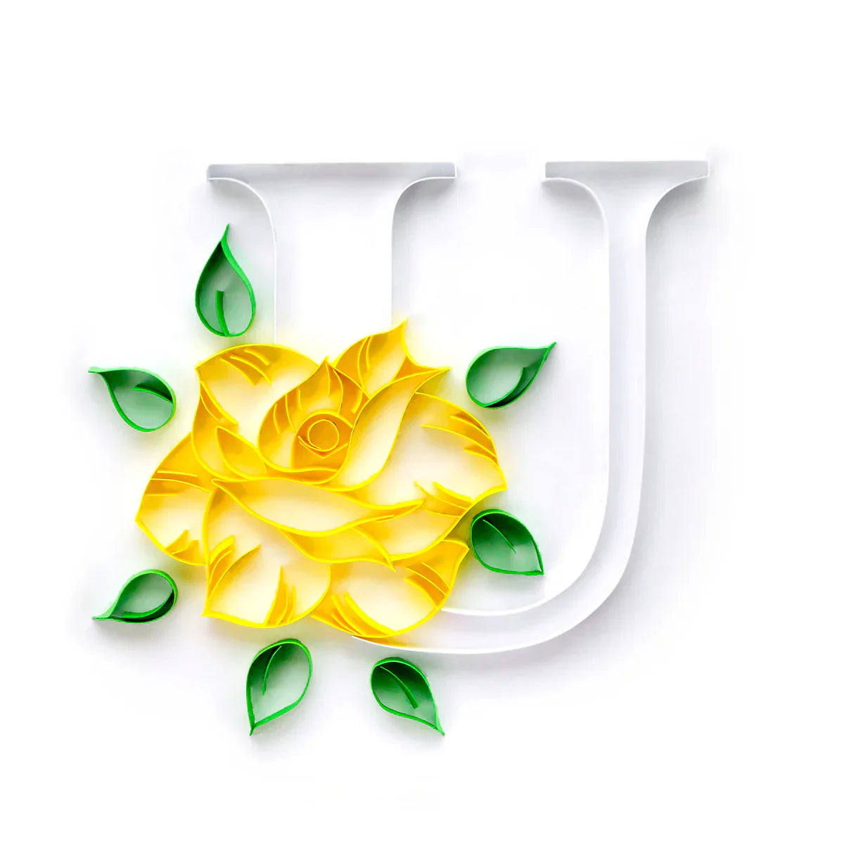 Floral Alphabet Collection Paper Quilling Template Pad