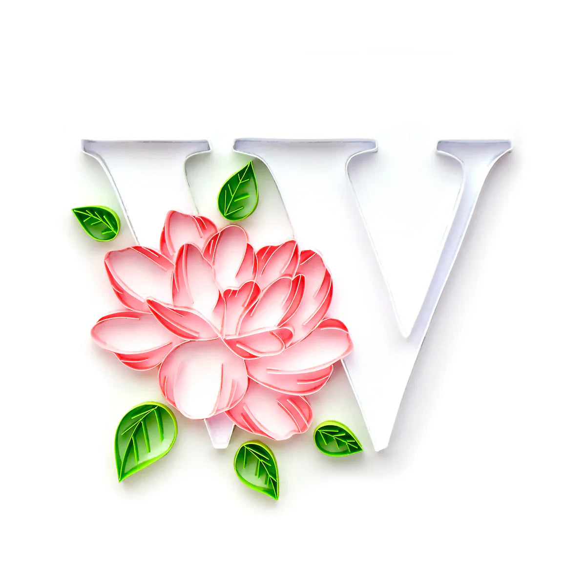 Floral Alphabet Collection Paper Quilling Template Pad