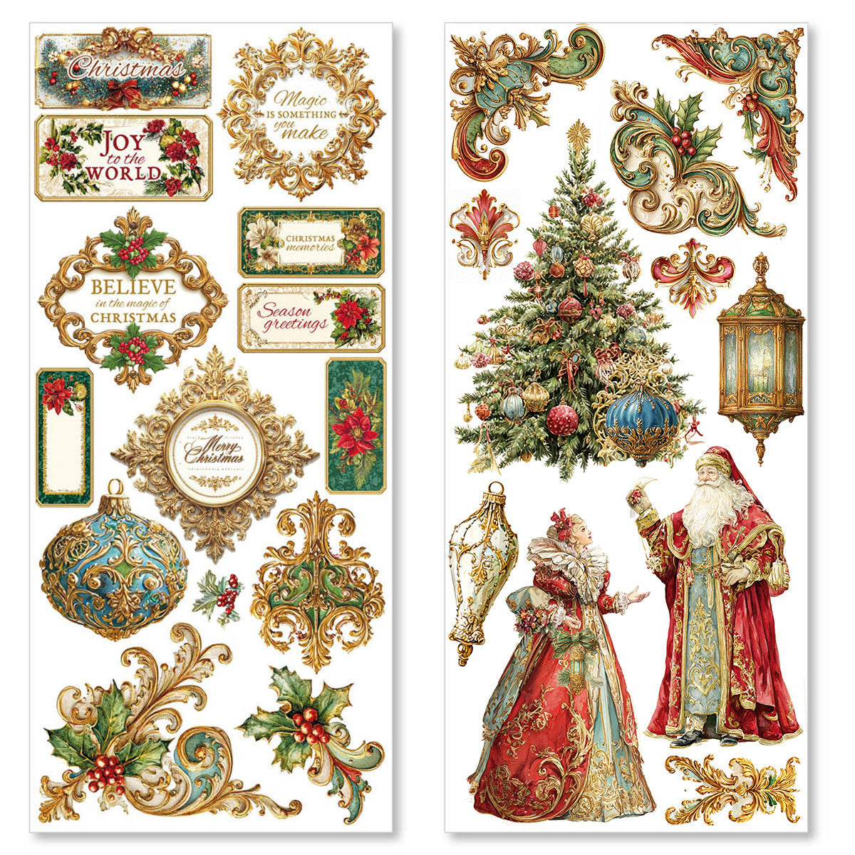 Eternal Christmas Transparent Adhesive Sheets 5/Pkg