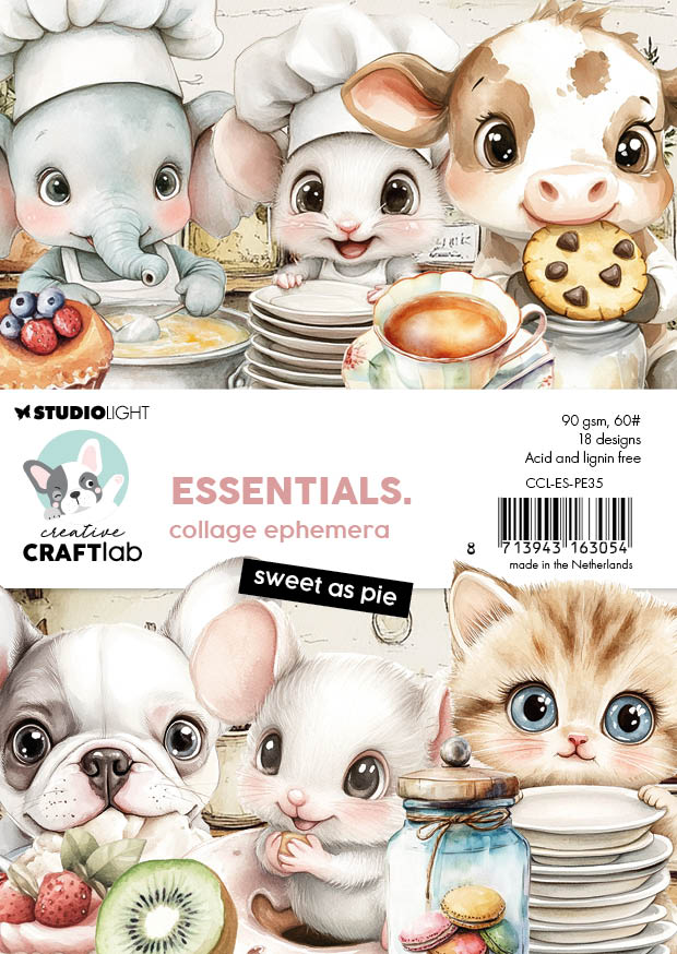 CCL Collage Ephemera Sweet As Pie Essentials 18 Pieces