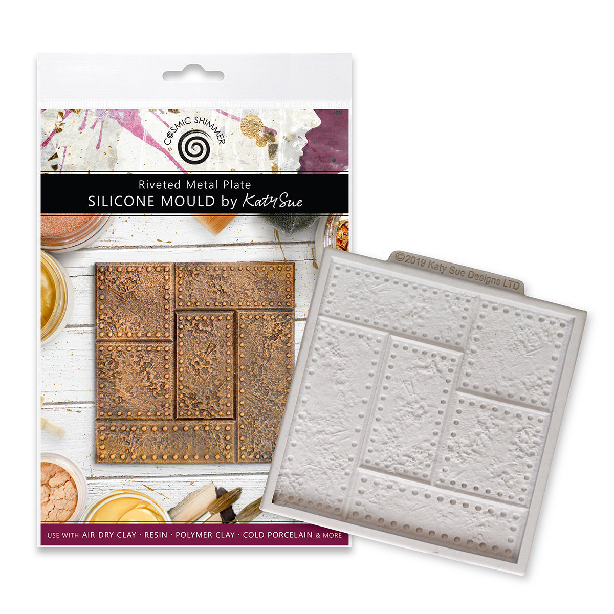Cosmic Shimmer Riveted Metal Plate Silicone Mould