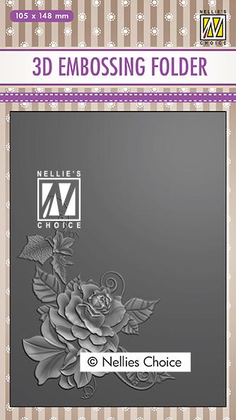 3D Embossing Folders Rose Corner 2
