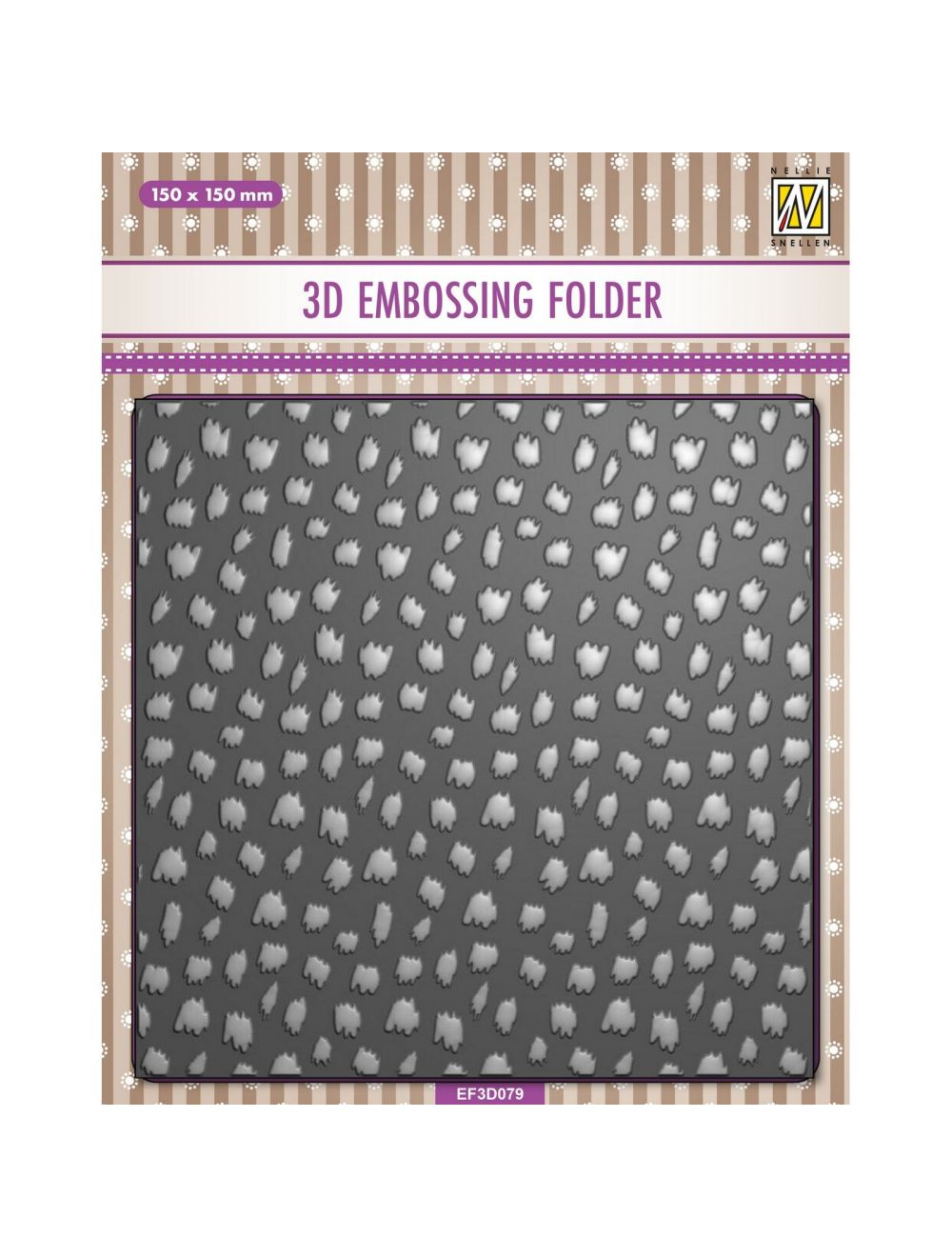 Nellie's Choice - 3D Embossing Folder Cheetah