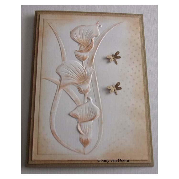 Nellie's Choice 4 x 6  3D Embossing Folder Arums