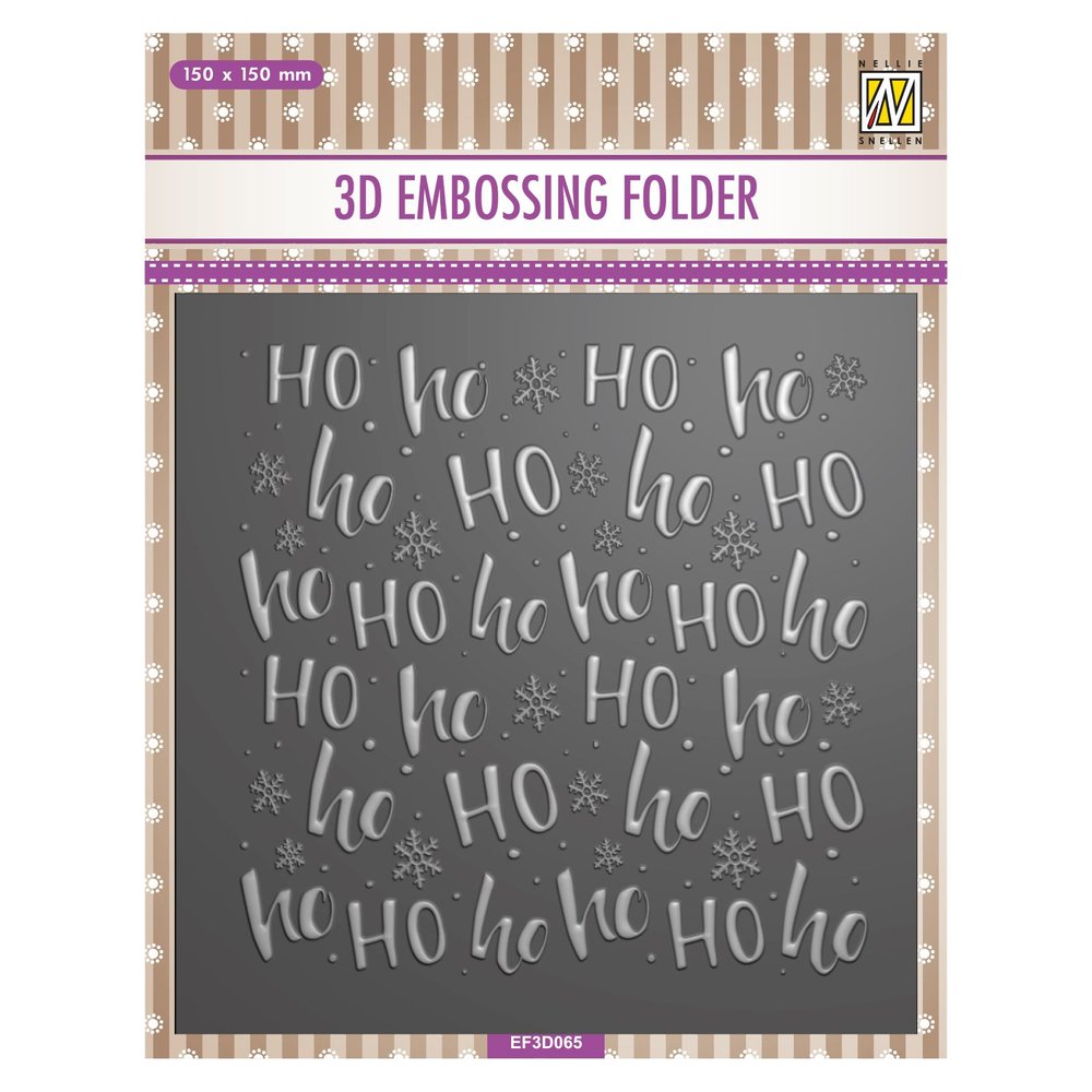 3D Embossing Folder Square - Ho Ho