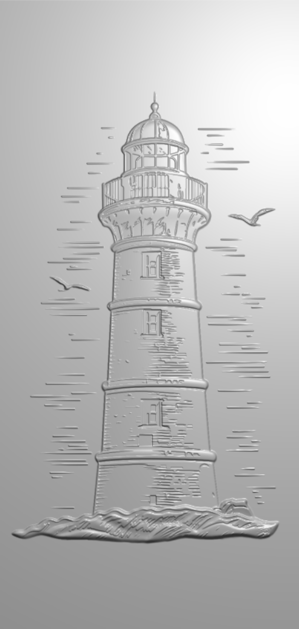 Crafter’s Companion Coastal Collection 3D Embossing Folder 2.75”x5.75” - Guiding Light