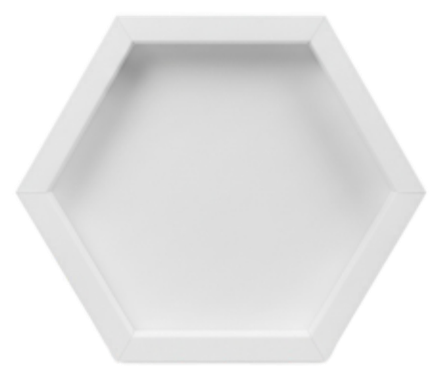 CrafTreat 3D Fold Shapes - Shadow Box White - Hexagon 4pcs